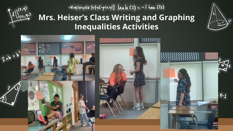 Mrs. Heiser’s Class Writing and Graphing Inequalities Activities