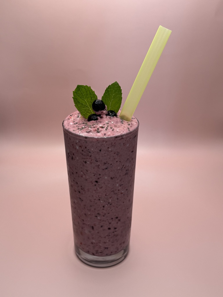 chia seed and acai drink