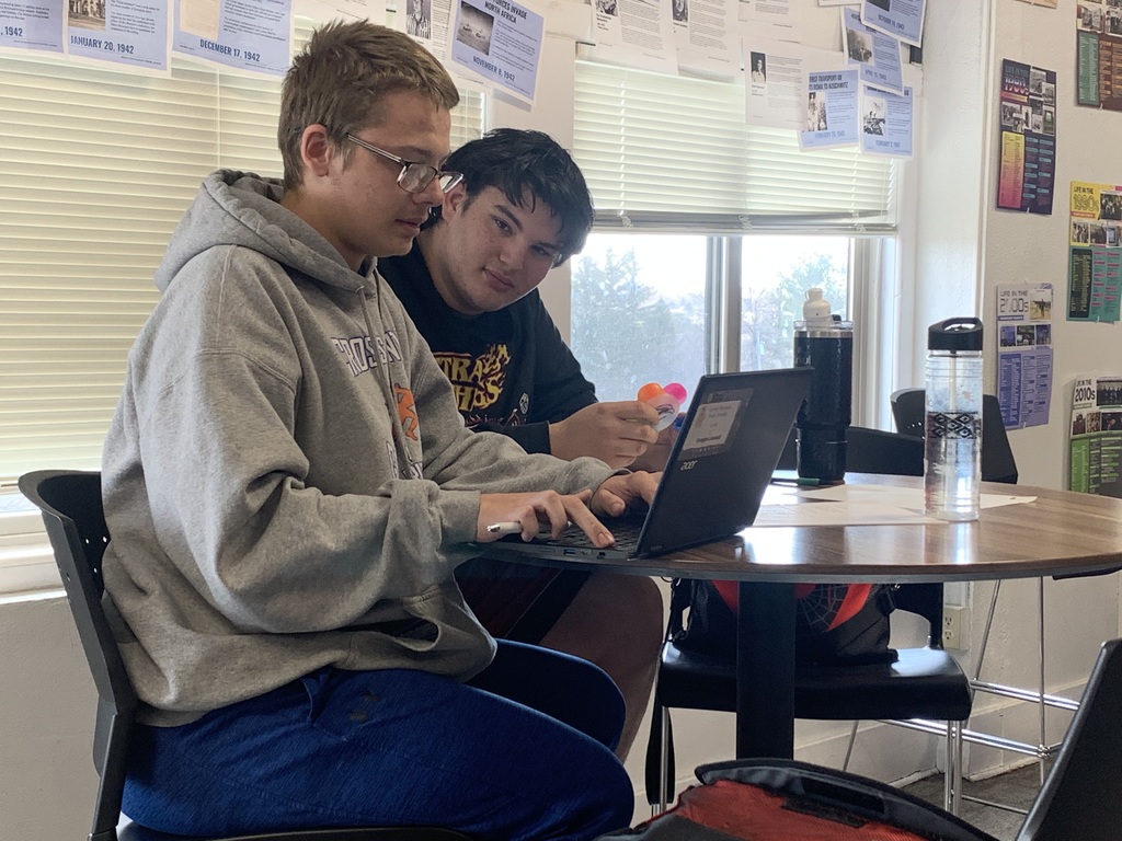 Students having fun while working hard