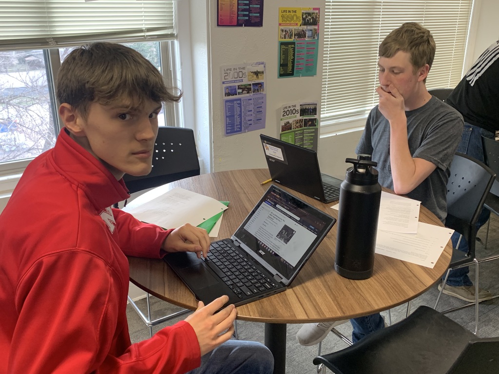 Students working in teams