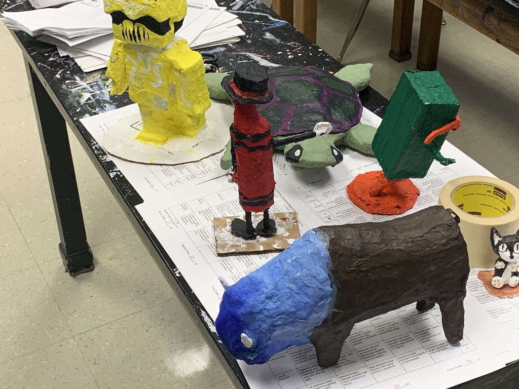 Another angle of the mascots