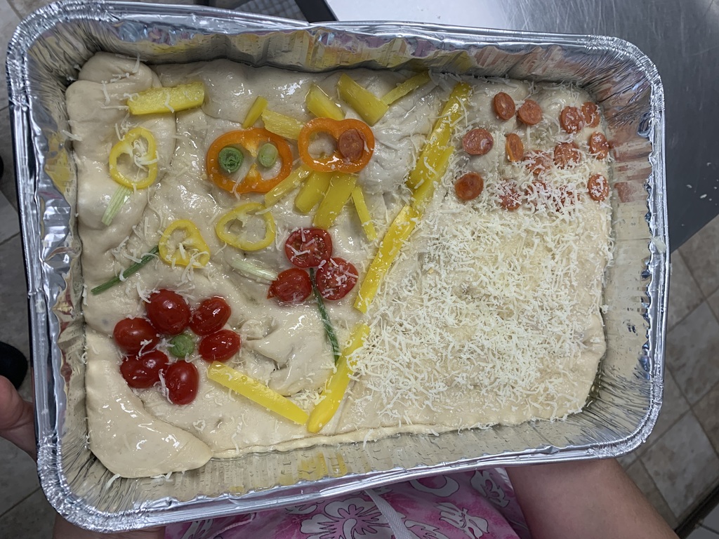 Vegetables and Pizza