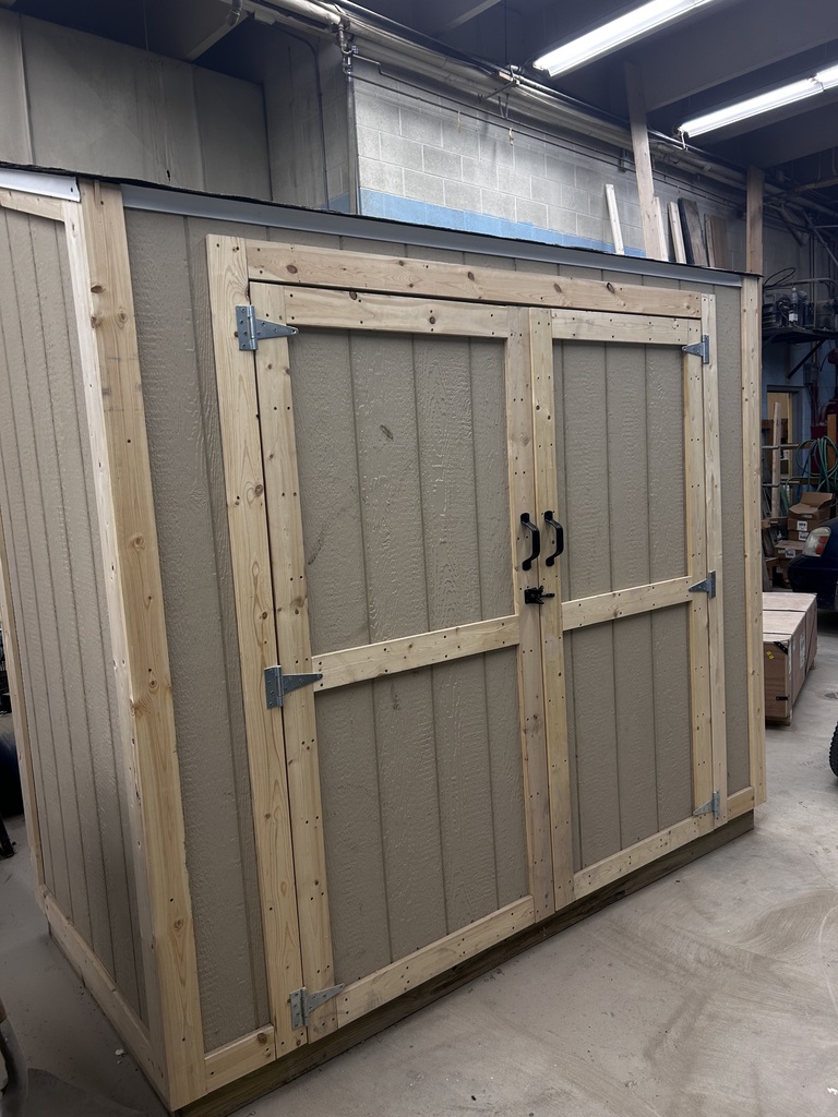 Our GRHS Woods class is accepting bids on this great shed.   Contact the district office to put your bid in.