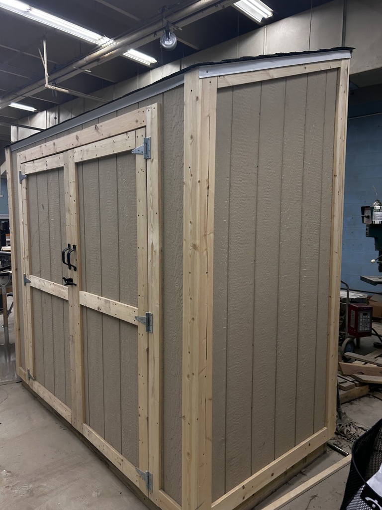 Our GRHS Woods class is accepting bids on this great shed.   Contact the district office to put your bid in.