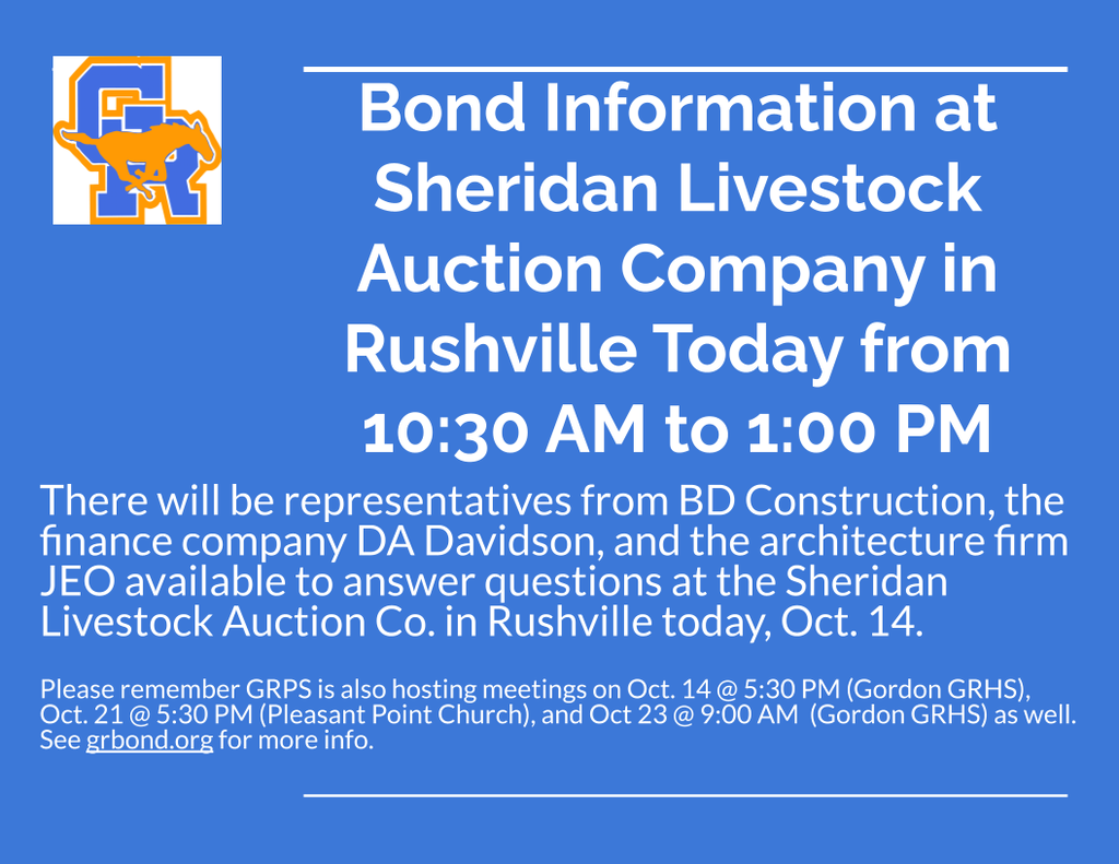Bond Information at Sheridan Livestock Auction Company in Rushville Today