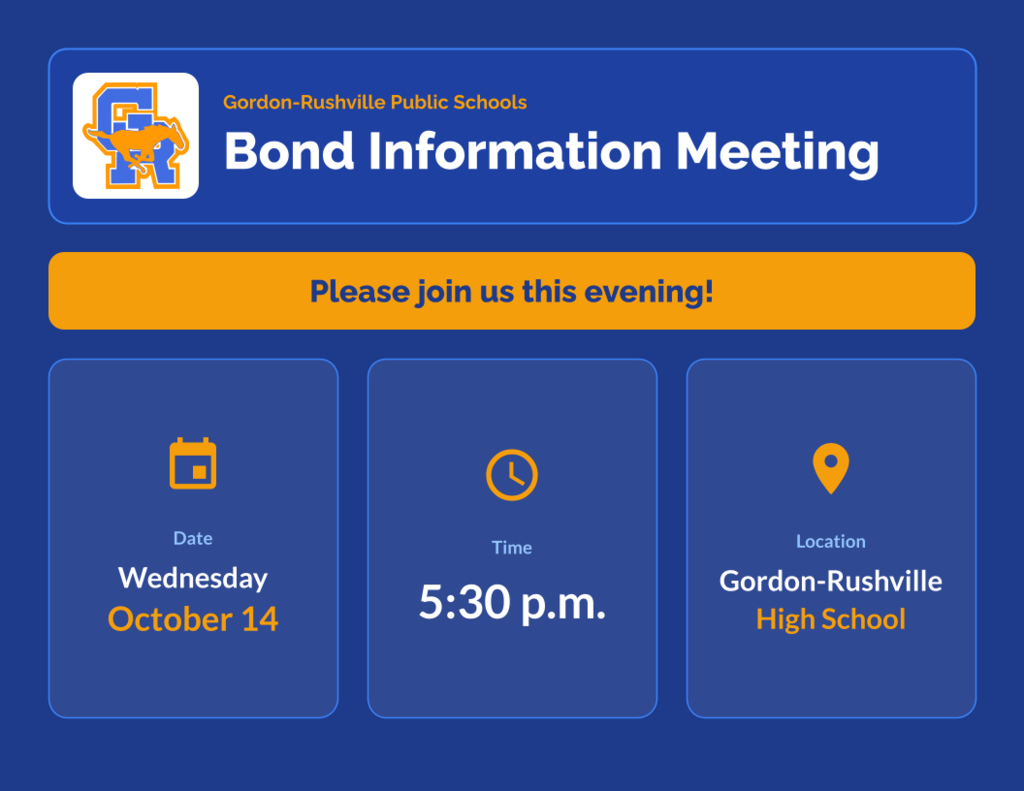 Reminder: Join us tonight, October 14th, at 5:30 PM for the GRPS Facility Bond Information Meeting in the GRHS gymnasium.