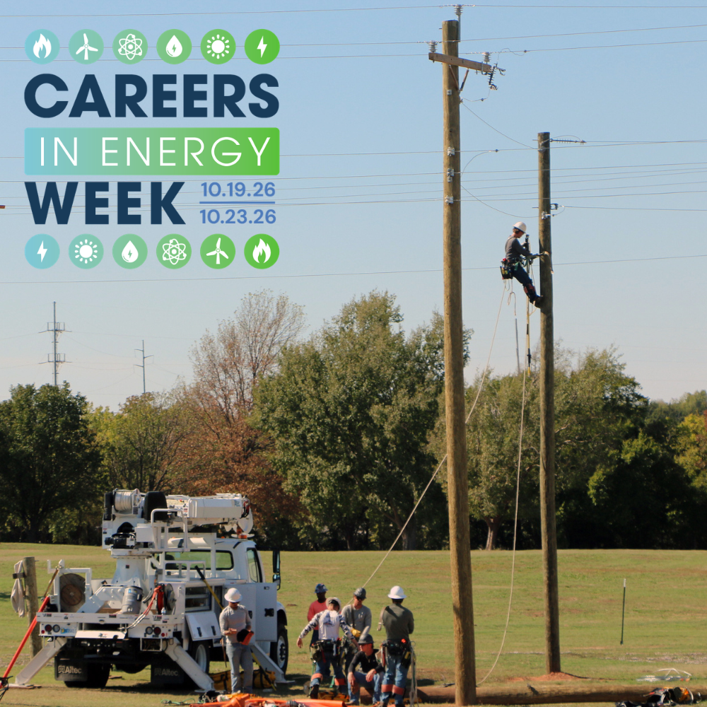 Careers in Energy Week: GCTC Linewoker Training students work in the pole yard
