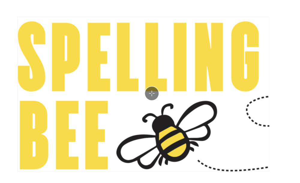 Spelling Bee in Yellow with a bee 