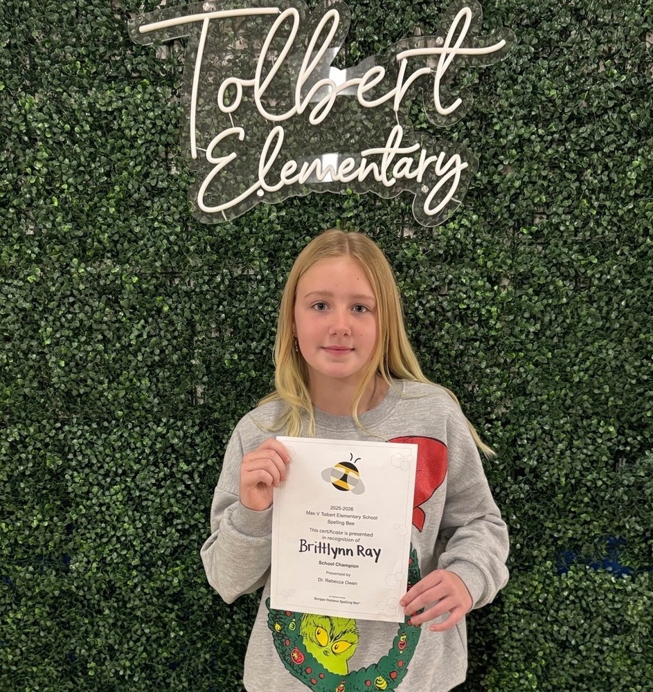 Tolbert Elementary Crowns 2025 Spelling Bee Champion: Brittlynn Ray Takes Top Honors!