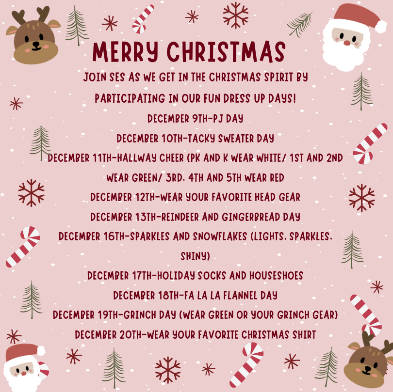 Christmas Dress-up days for students