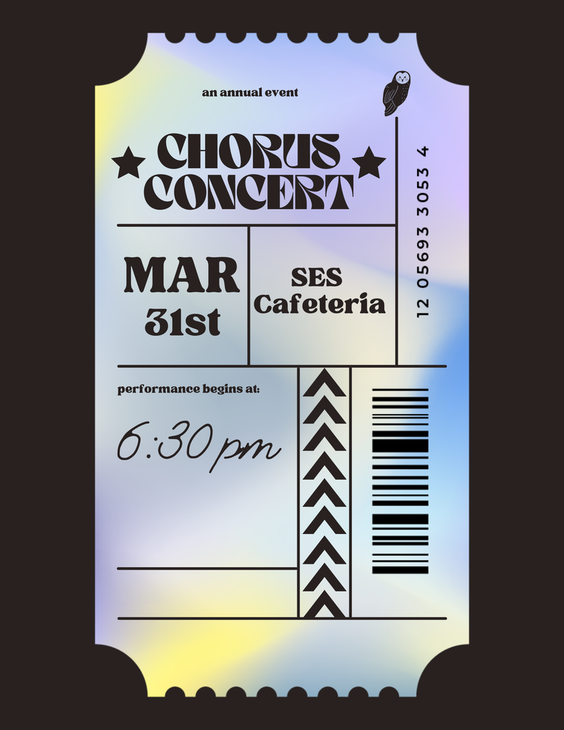 Ticket for chorus concert