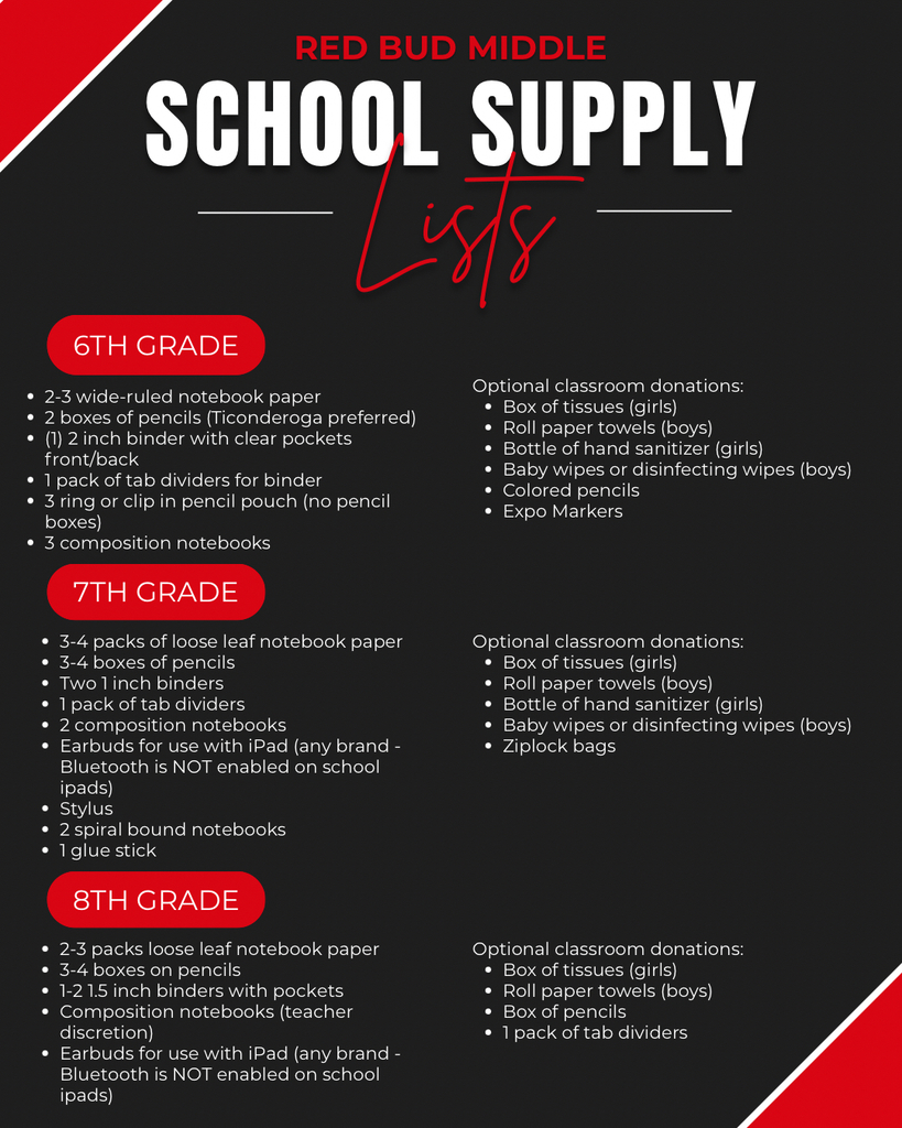 School Supply Lists