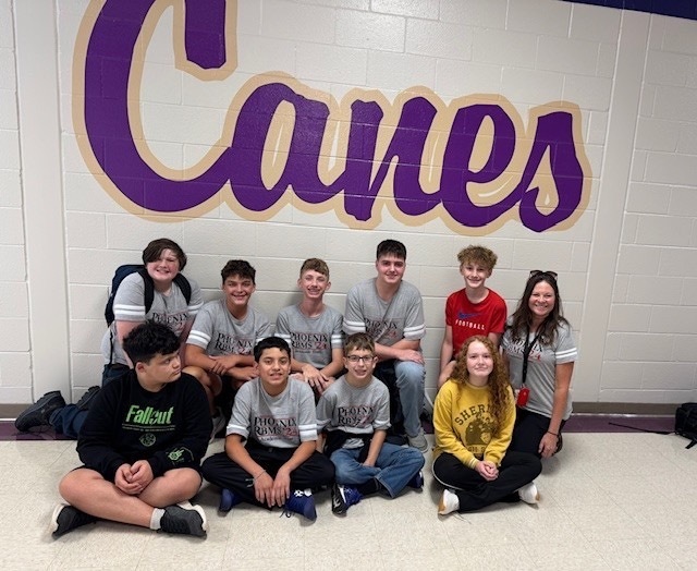 A group of children.
