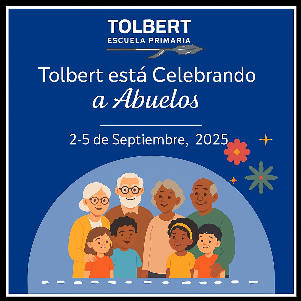 Tolbert Elementary Grandparent Week September 2-5  Dear Parent or Guardian,  Tolbert Elementary is happy to invite the grandparents of our current students to join us for lunch and visit the Scholastic Book Fair during the week of September 2–5, 2025.  To help reduce congestion and ensure a comfortable visit for everyone, we kindly ask that you follow the schedule below.  To prepare for those attending, we ask that you let us know if you plan to participate by completing the form sent home with your child.  Thank you for your support!  9/ 2 Tuesday- Second Grade @ 12:35 am and Fifth Grade @ 11:40 am Menu: Chicken Enchilada or Beef and Cheese Nachos  9/ 3 Wednesday- Third Grade @ 12:25 am and Fourth Grade @ 11:50 pm Menu: Pigs in a Blanket or Steak Fingers   9/4 Thursday- PreK @ 11:50 am and First Grade @ 11:10 pm Menu: Pepperoni Pizza or Chicken Tenders  9/5 Friday- Kindergarten @ 11:00 am Menu: Chicken Fillet Sandwich or Chicken Wings  *Adult lunches cost $4.00 each, and we request payment in exact change. We do not accept debit or credit cards.  Please Note: If grandparents plan to check your child out early, they must be listed in Infinite Campus Checkout Permission, and a note must be sent in giving permission.
