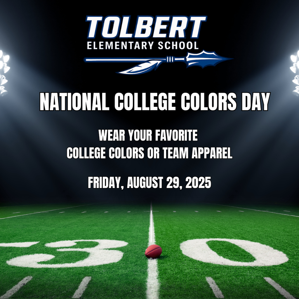 FOOTBALL BACKGROUND - National College Colors Day – This Friday, August 29 Show your school pride and celebrate National College Colors Day! Across the country, students, parents, alumni, and fans will be sporting their favorite college colors. Join the tradition by wearing your team gear and showing off your school spirit loud and proud! #CollegeColorsDay #GoDawgs #TolbertES