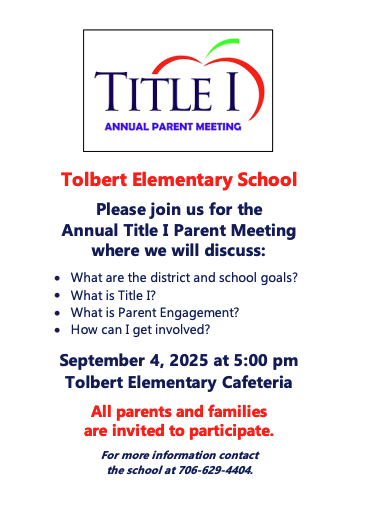 Annual Title I Parent Meeting
