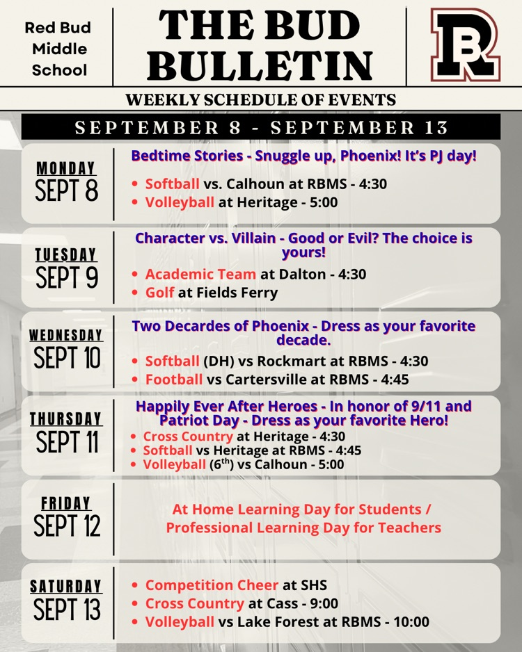 weekly calendar 