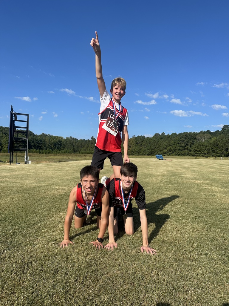 3 boys forming a pyramid with their bodies