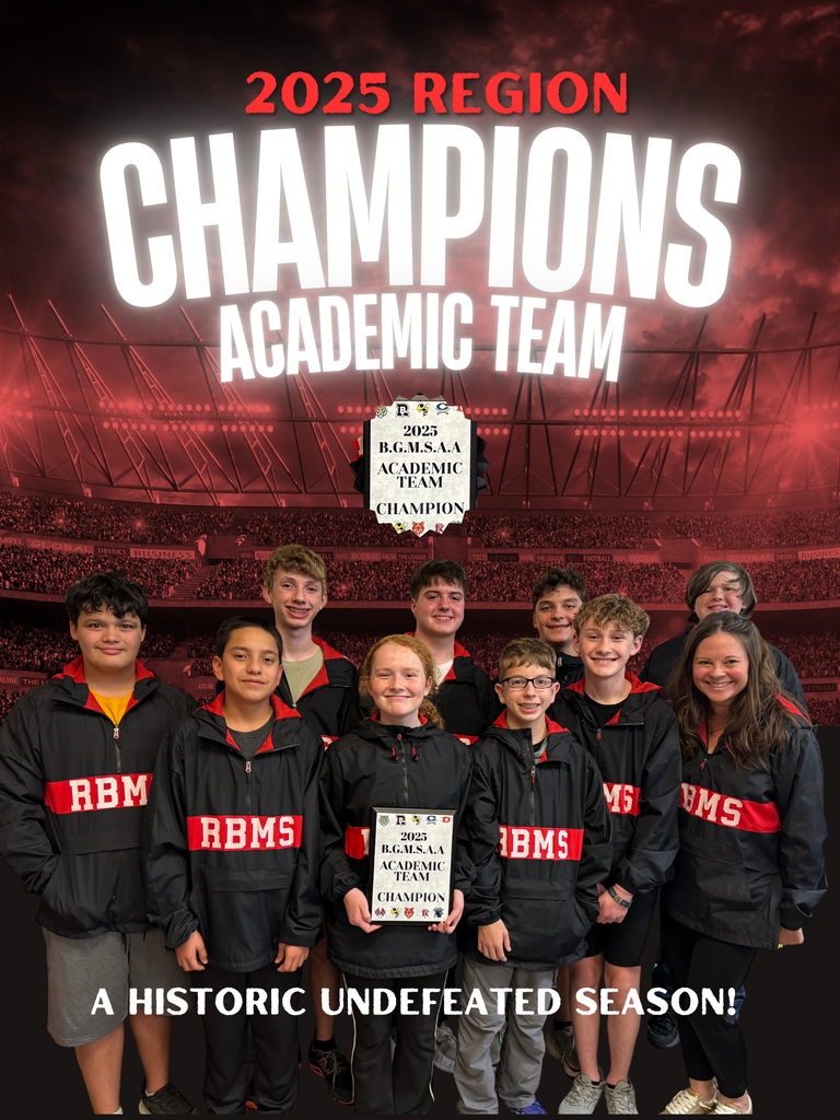 A group of students wearing black RBMS pullovers.
