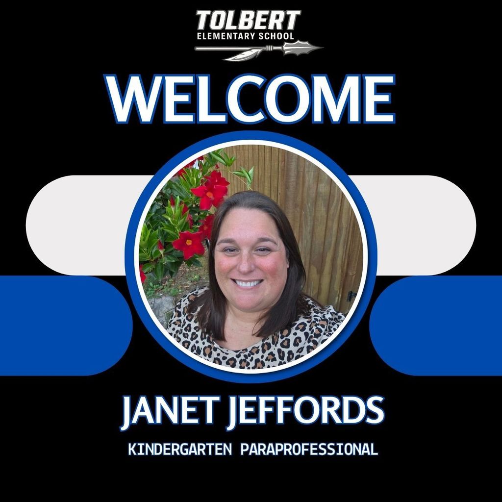 Welcome to Tolbert Elementary School! We are excited to welcome Janet Jeffords to the kindergarten team at Tolbert Elementary as a paraprofessional. Mrs. Jeffords earned her bachelor’s degree in Early Childhood Education from Lock Haven University of Pennsylvania and brings a strong passion for supporting students’ learning while fostering meaningful connections with families and staff. Outside of school, she enjoys crafting, exploring all that Georgia has to offer, and spending time with her husband and son. We are thrilled to have Mrs. Jeffords join the Tolbert family—please join us in giving her a warm welcome! #TolbertFamily #KindergartenTeam #Welcome #CommittedToStudentSuccess