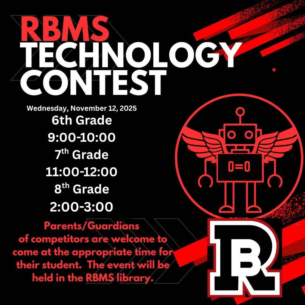 This is a flyer advertising the RBMS TEchnology contest.