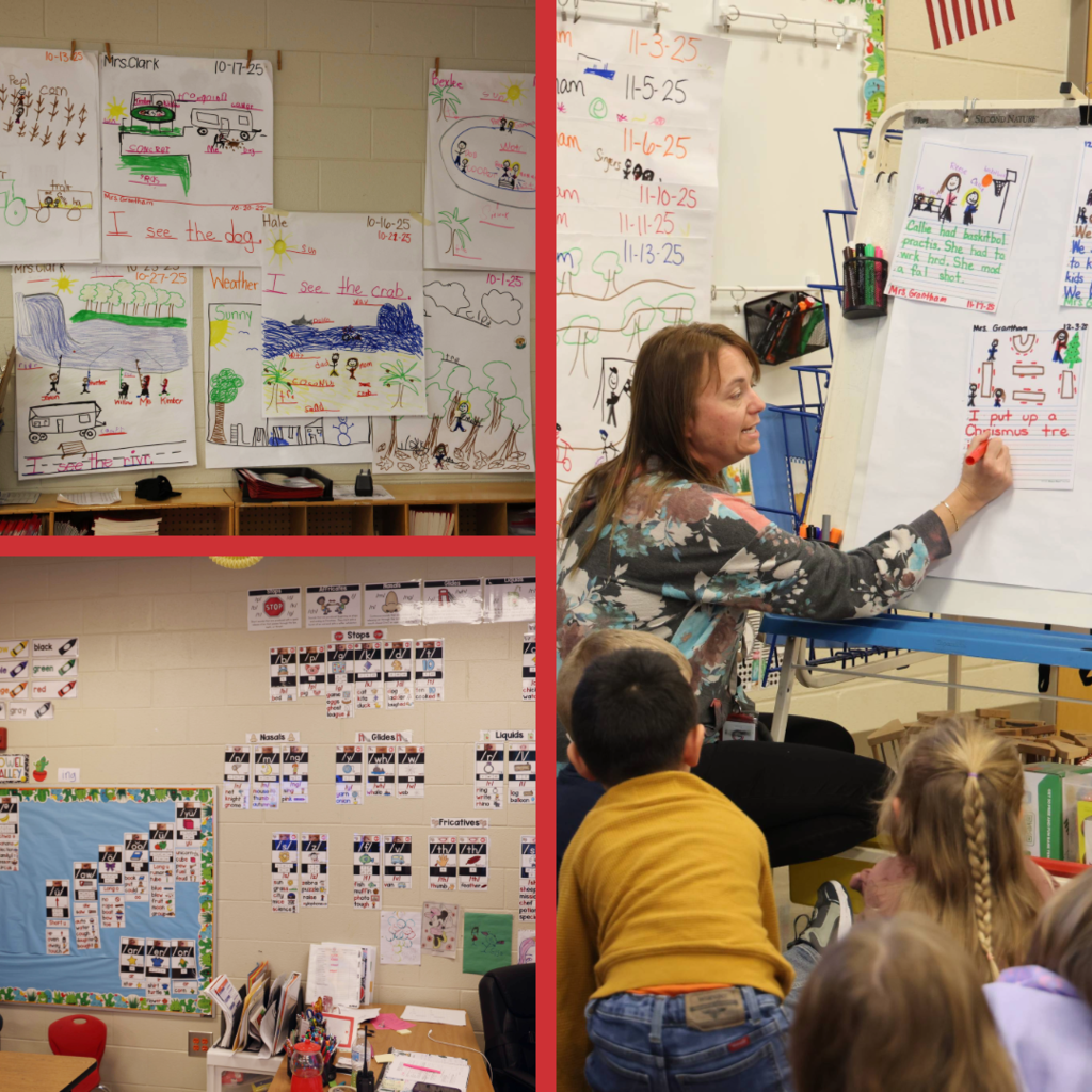 Stacy Grantham teaching phonics to her kindergarten class