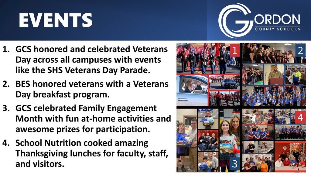 December 2025 Superintendent's Report Events