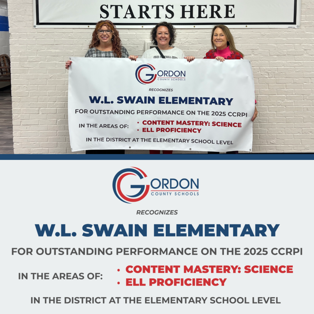CCRPI banner for W.L. Swain Elementary
