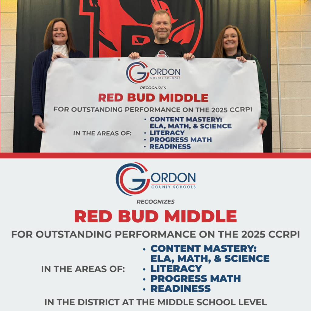 CCRPI Banner for Red Bud Middle School