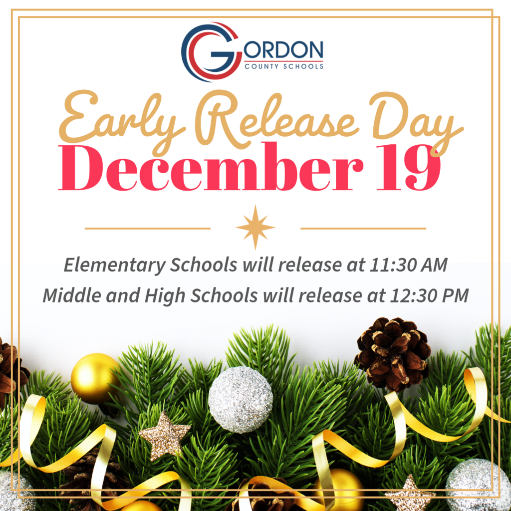 Early Release Day is December 19