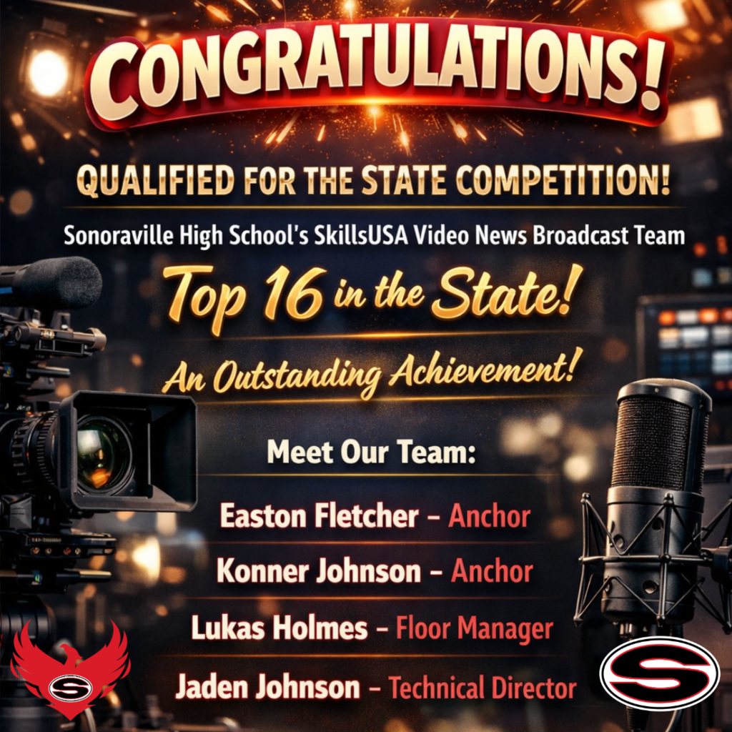 SHS Video News Broadcast Team Qualified for State Competition