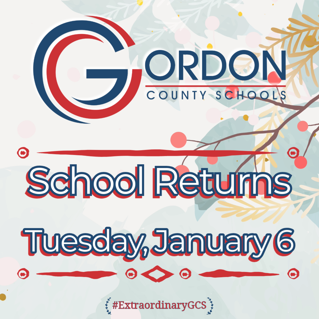 School returns Tuesday, January 6