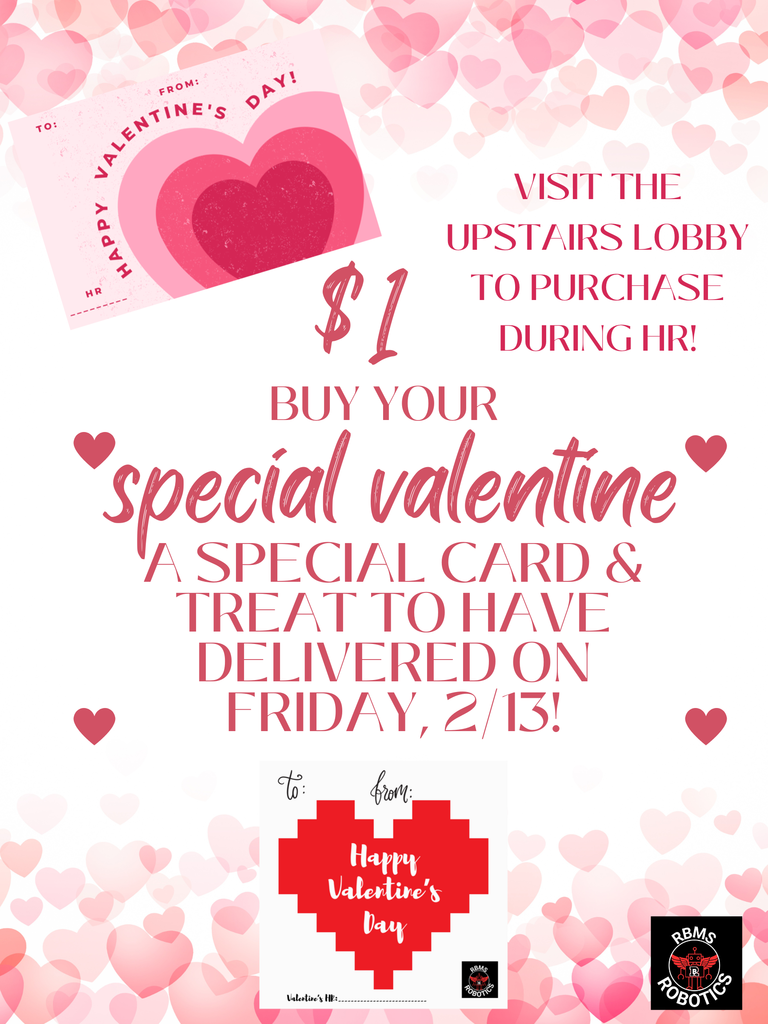 Poster with Valentine treat invitation
