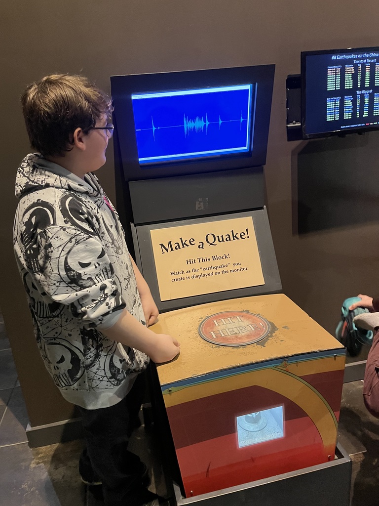 student learning about earthquakes