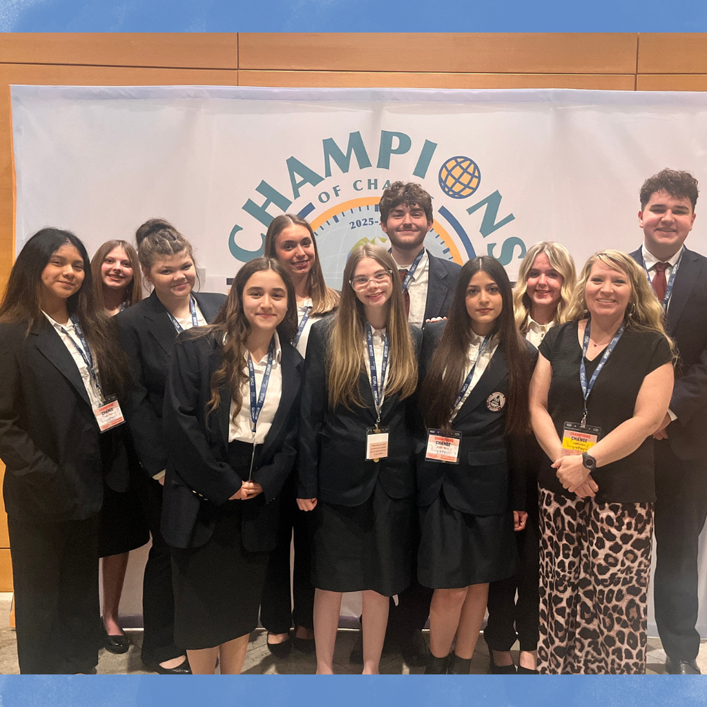 Large group photo of HOSA students at conference. 