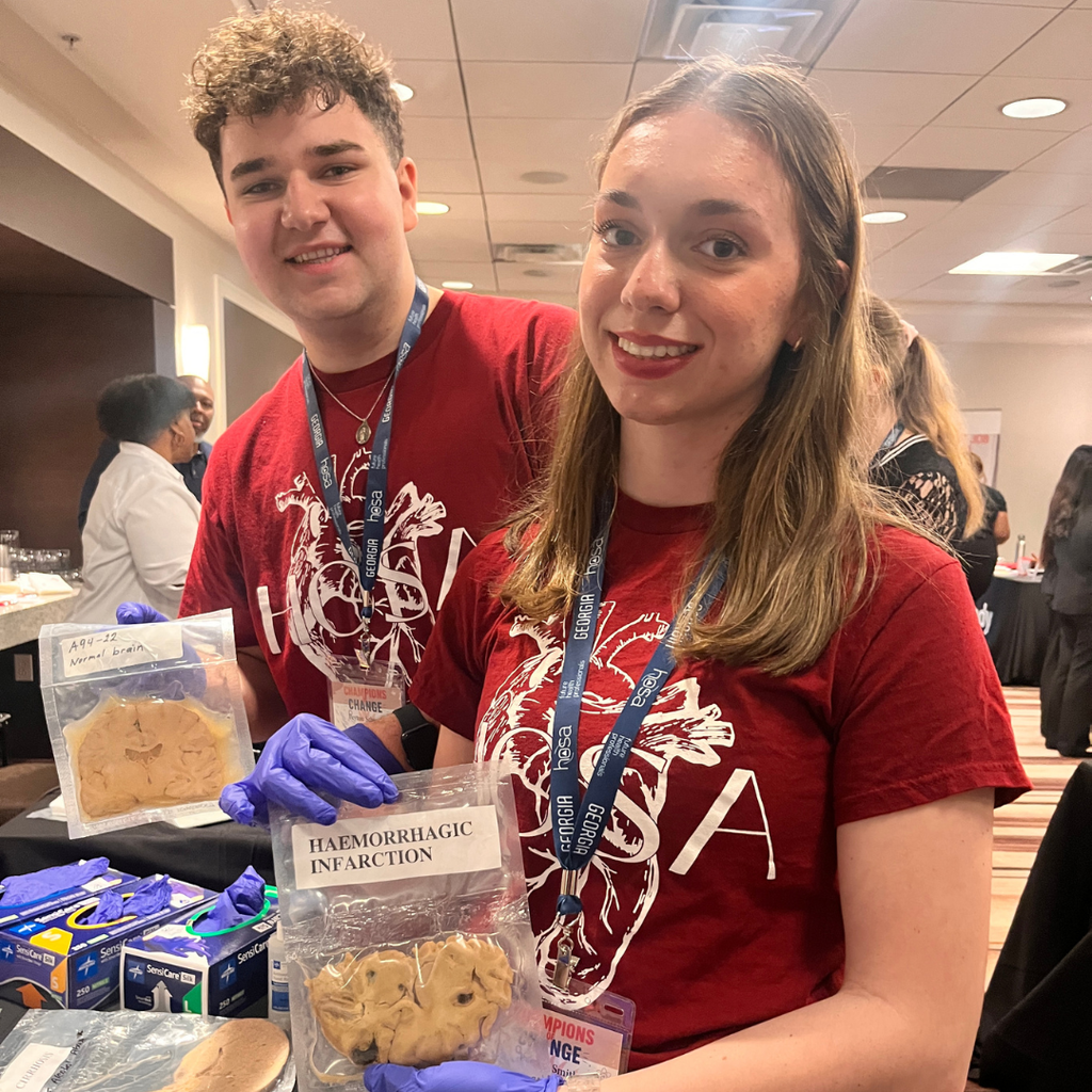 HOSA students participating in learning activity at conference. 