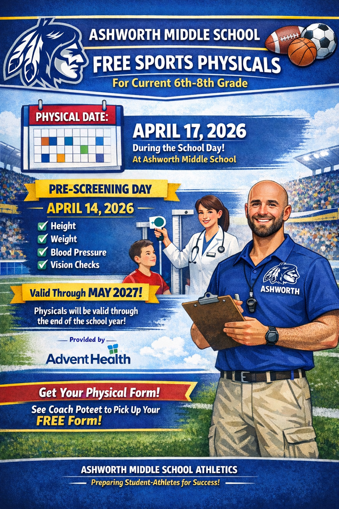 flyer promoting free sports physicals on April 17