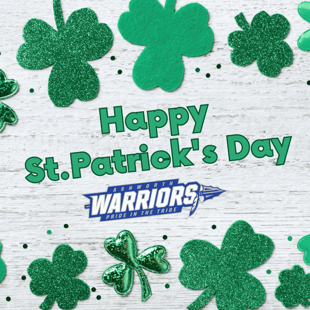 Happy St. Patrick's Day (flyer with shamrocks)