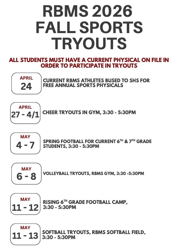 Fall Sports Tryouts 2026