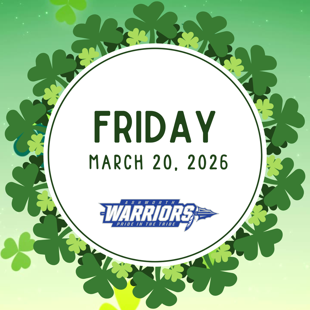 daily announcement cover image for 3-20-26 (shamrocks)