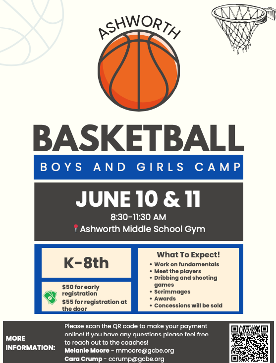 Basketball K-8 Summer Camp info