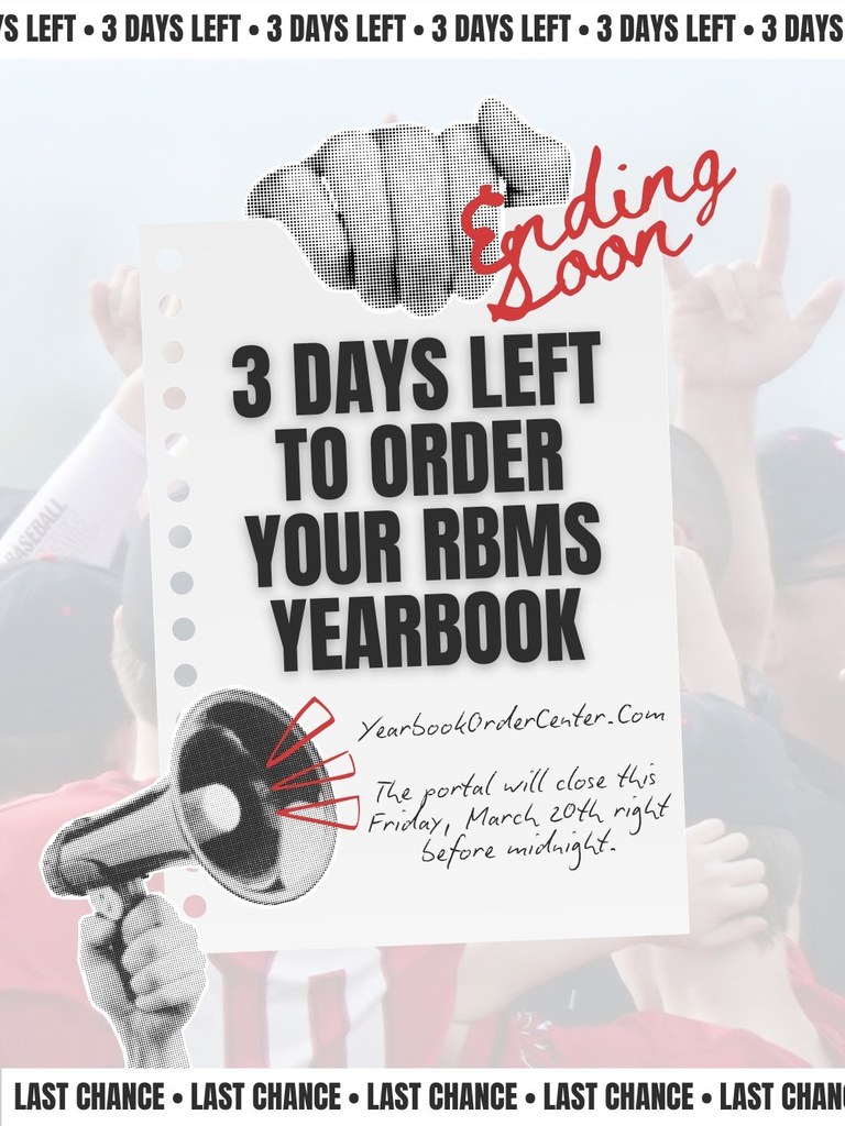This poster is a reminder about the last day to order yearbooks being Friday, March 20.