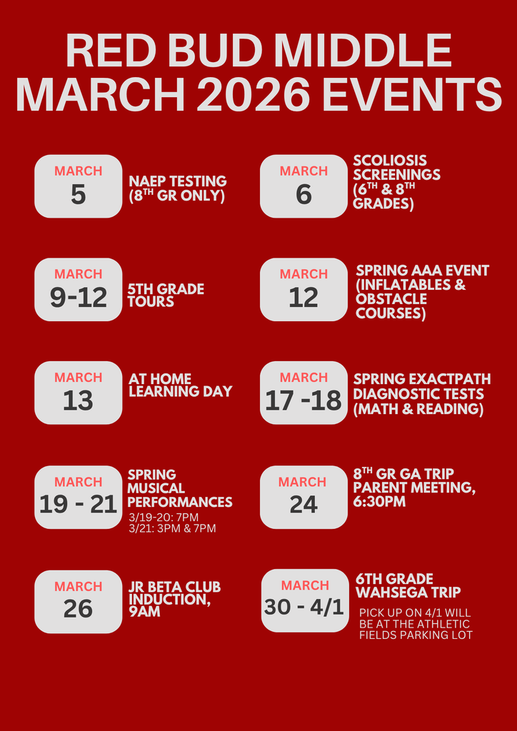 March Calendar of Events