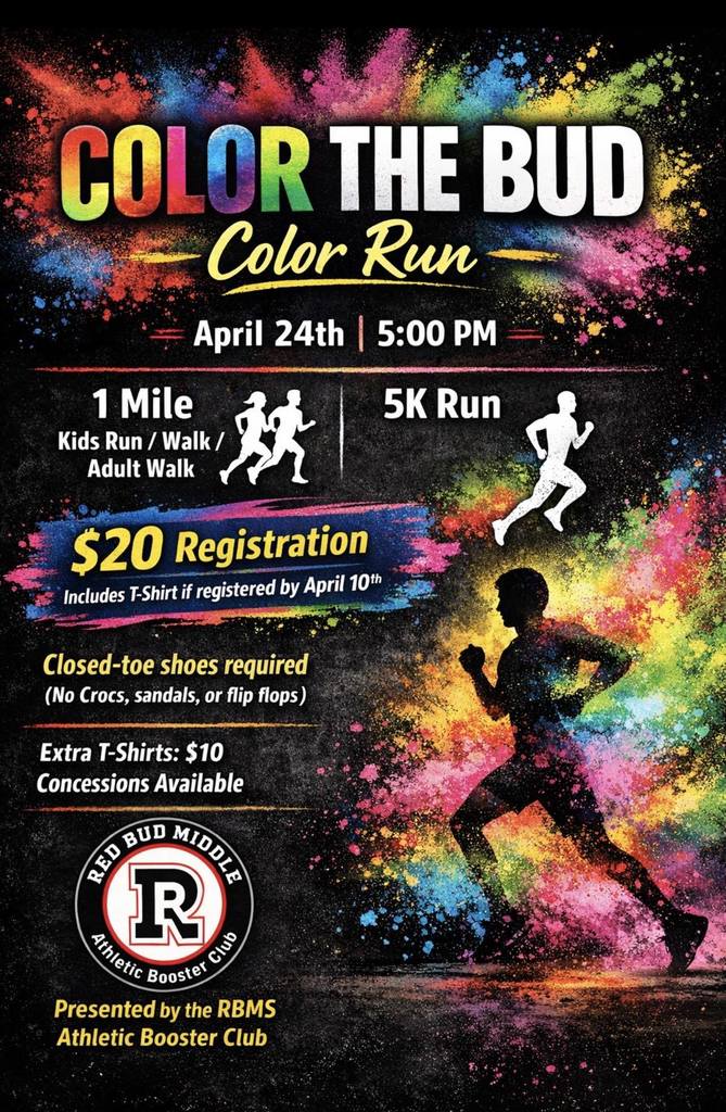 A flyer giving details about the RBMS Color Run.
