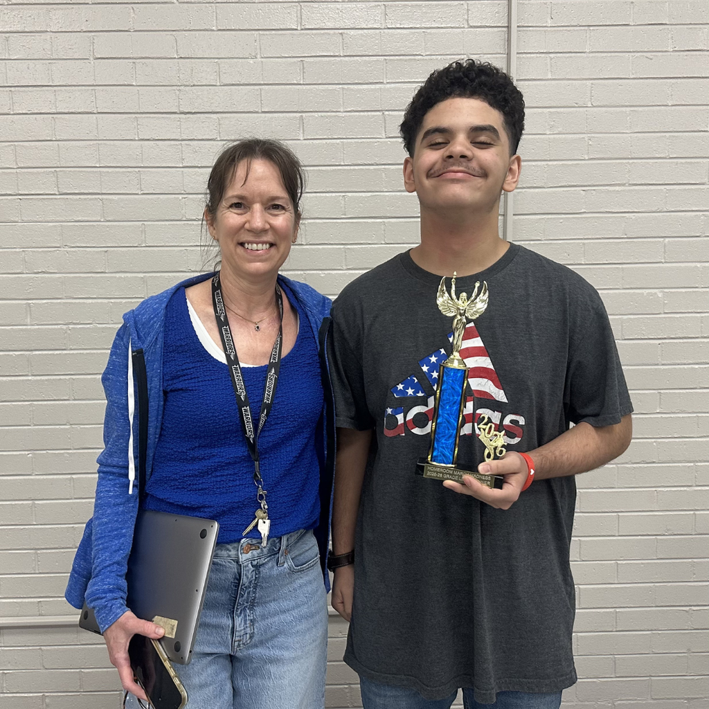 Mrs. Watt's 10th grade homeroom winner of the Jenga competition