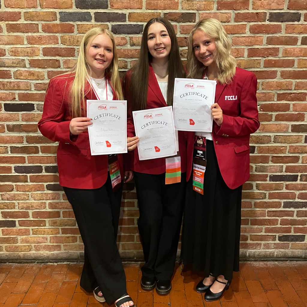 Students from GCHS competing at FCCLA and receiving their certificates