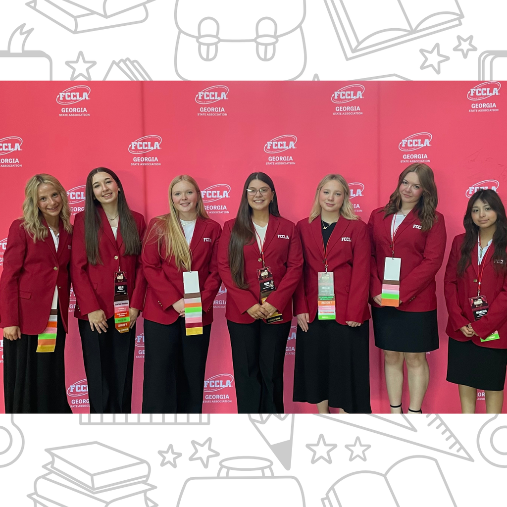 Group pic of GCHS students competing at FCCLA Conference in Columbus GA in Formal Competition Attire