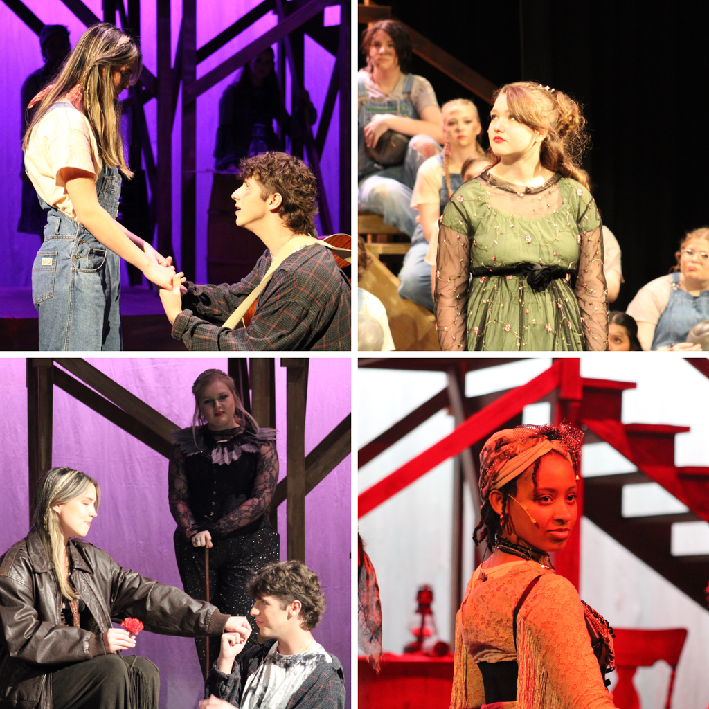 Student Group Performing in Hadestown Spring Musical