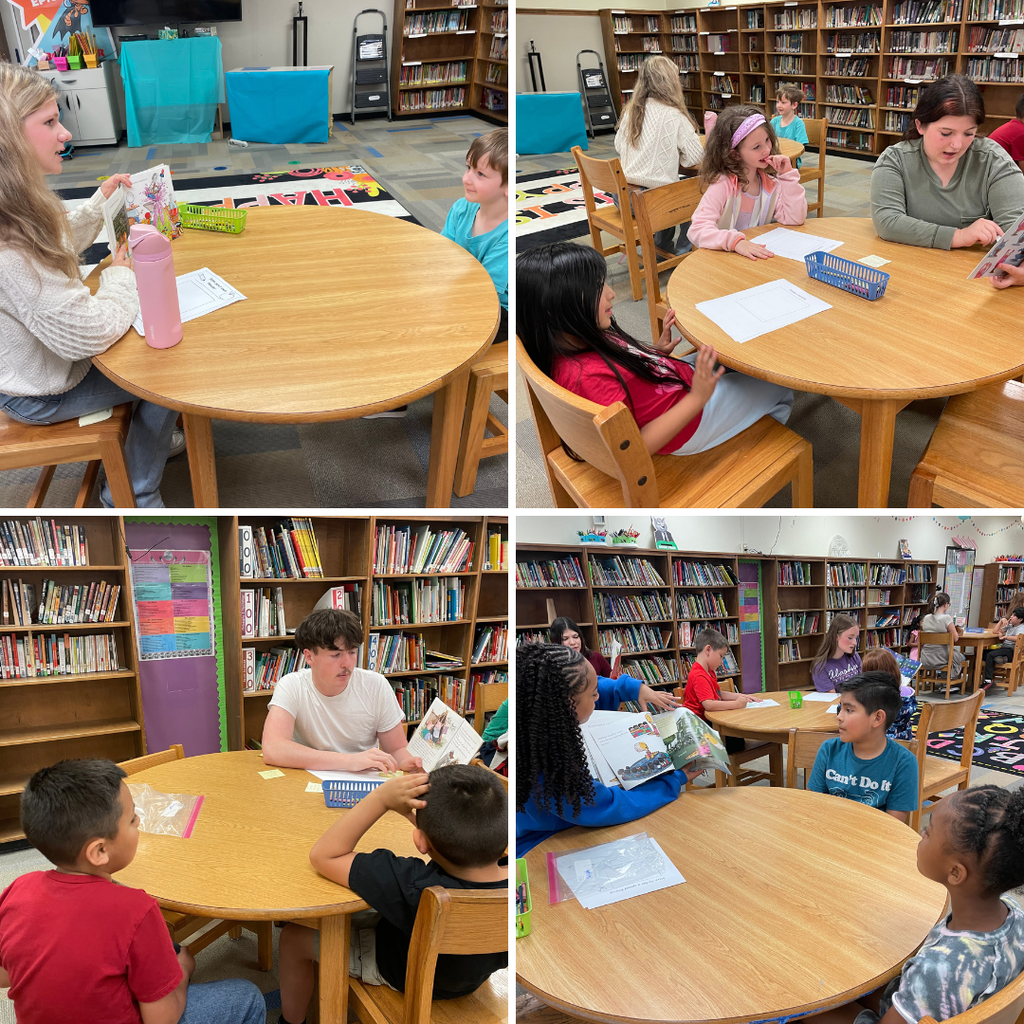 GCHS Teaching as a Profession Level 1 students reading to students at Belwood Elementary