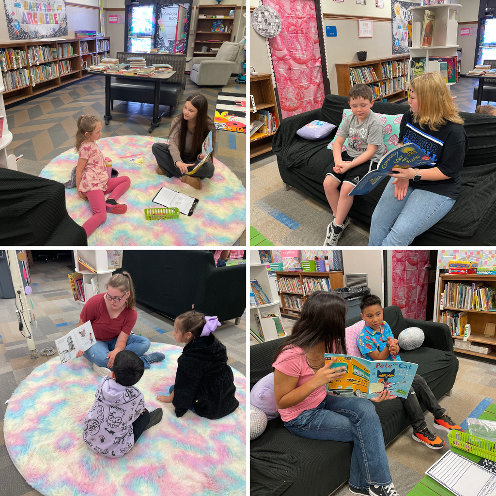 GCHS Teaching as a Profession Level 1 students reading to students at Belwood Elementary